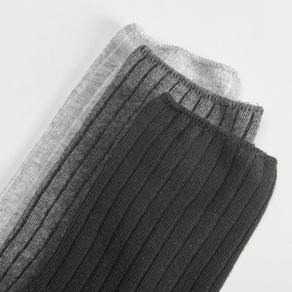 Pack x3 calcetines largos gris negro de mujer