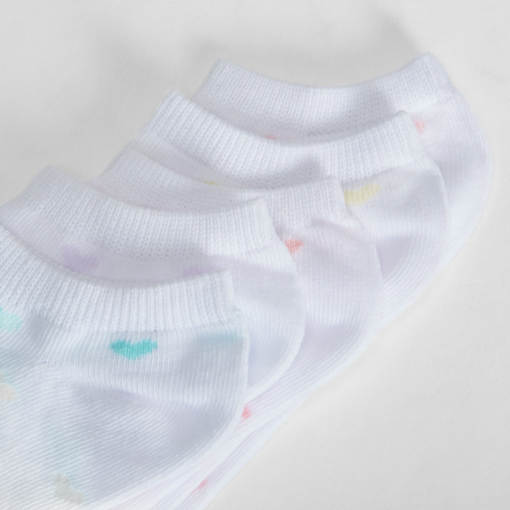 Pack 5x calcetines invisibles corazones mujer