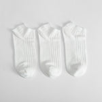 Pack 3x calcetines blancos canalé mujer