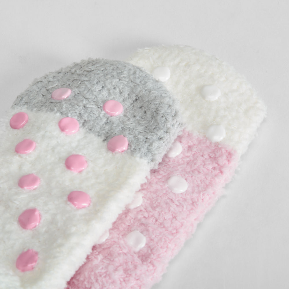 Pack 2x calcetines antideslizantes rosa unicornio