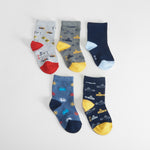 Pack x5 calcetines largos bebé estampados