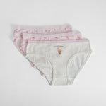 Pack de 3x braguitas flamencos niña