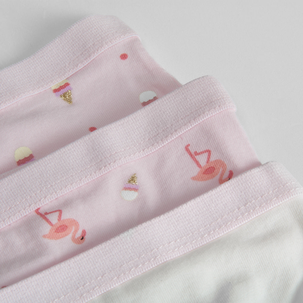 Pack de 3x braguitas flamencos niña