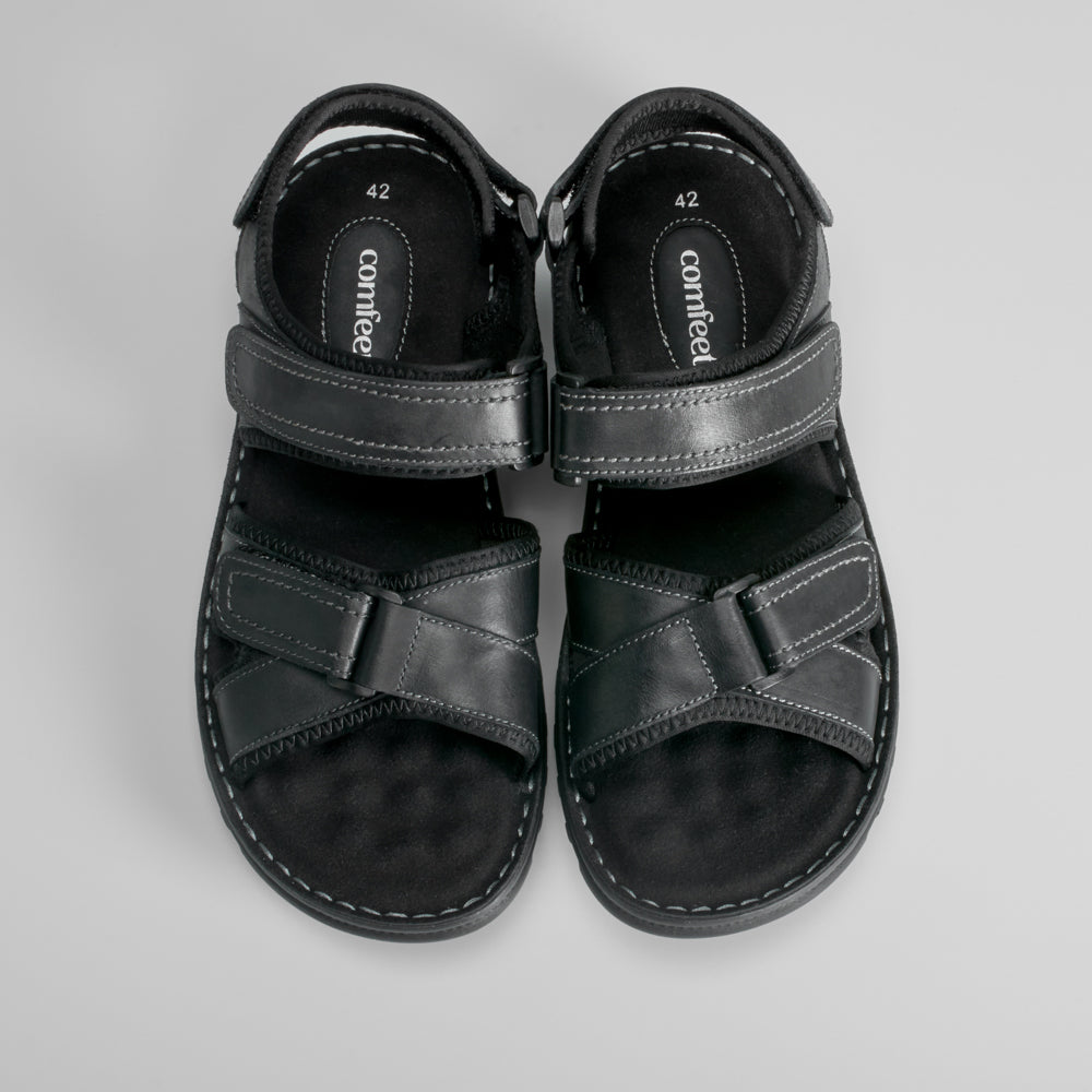Sandalia de piel velcros de COMFEET