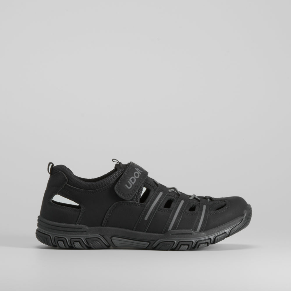 Sandalia negra outdoor velcro UDOK