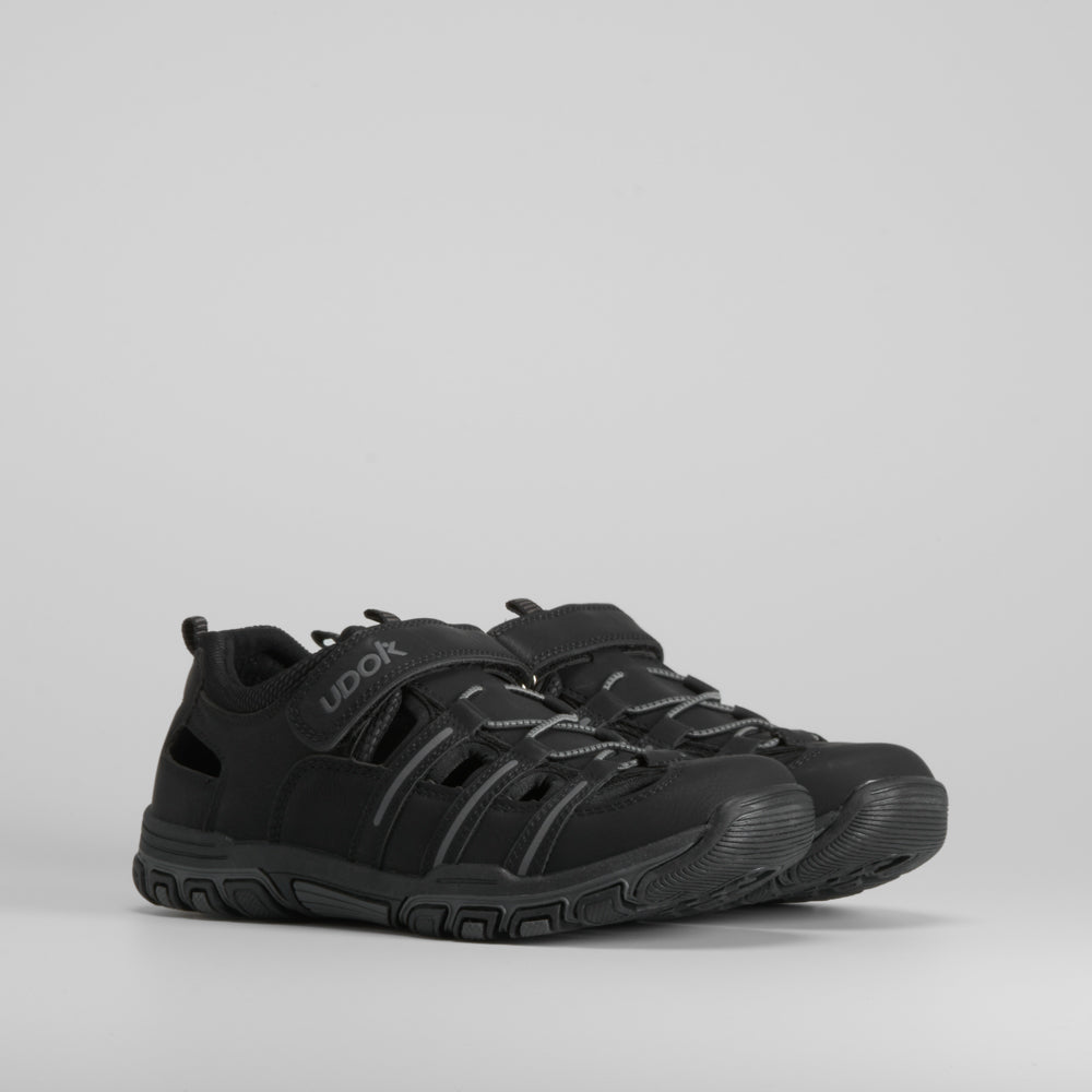 Sandalia negra outdoor velcro UDOK