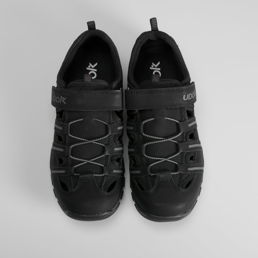Sandalia negra outdoor velcro UDOK