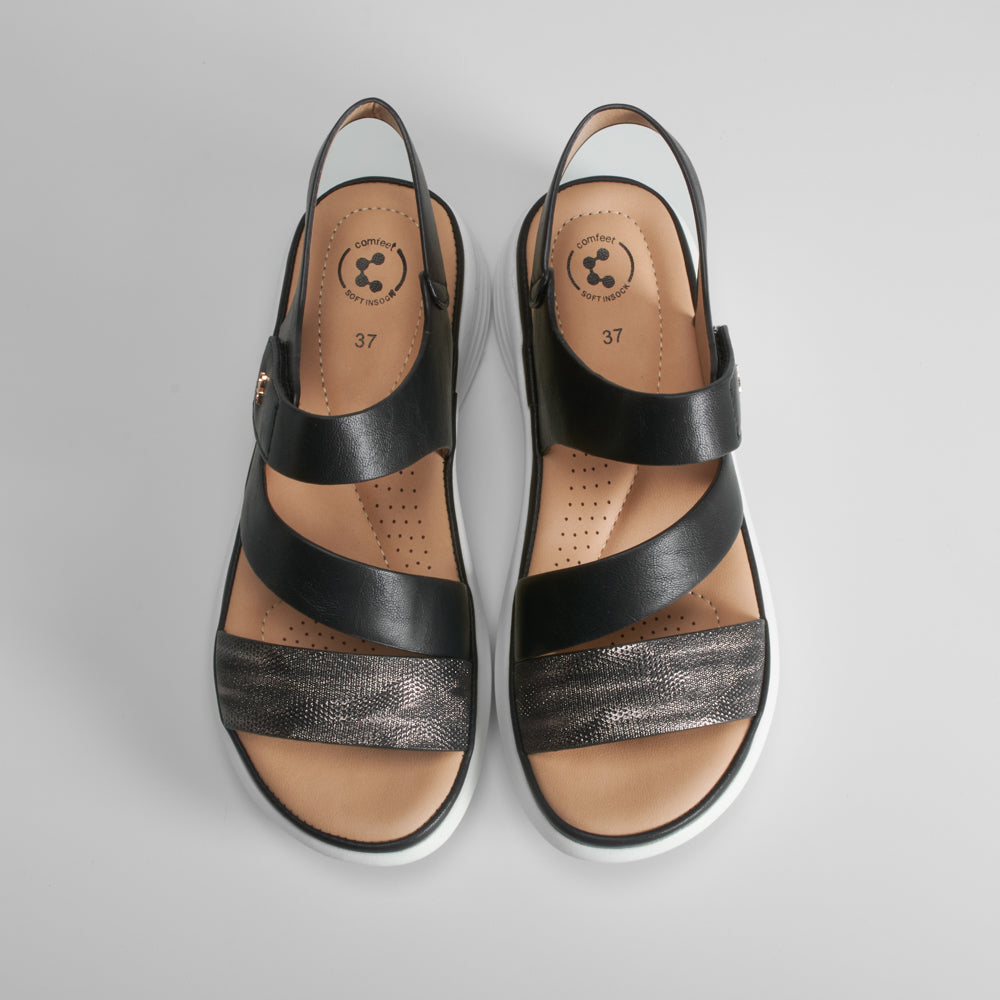 Sandalia plataforma velcro COMFEET
