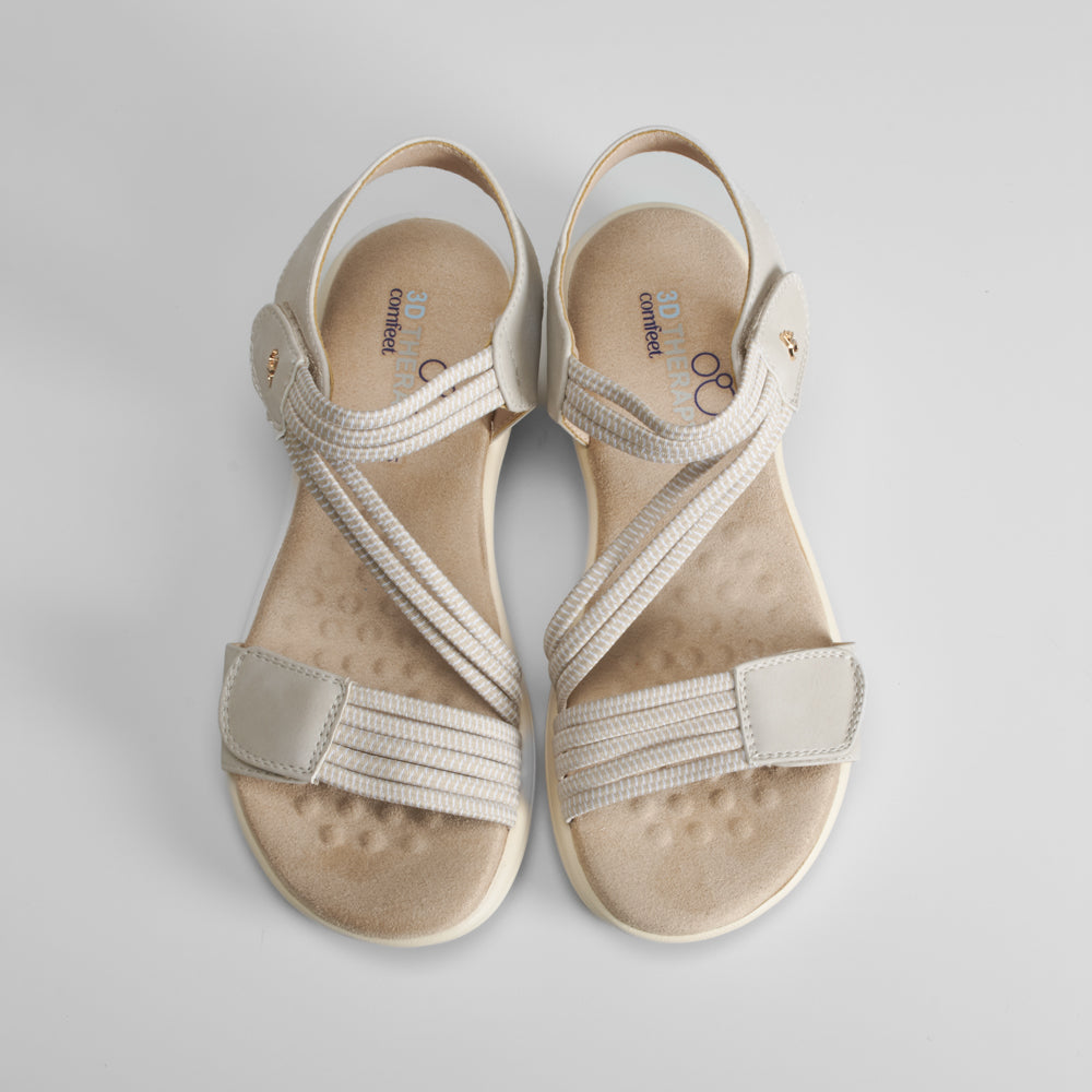 Sandalia sport velcros y elásticos COMFEET