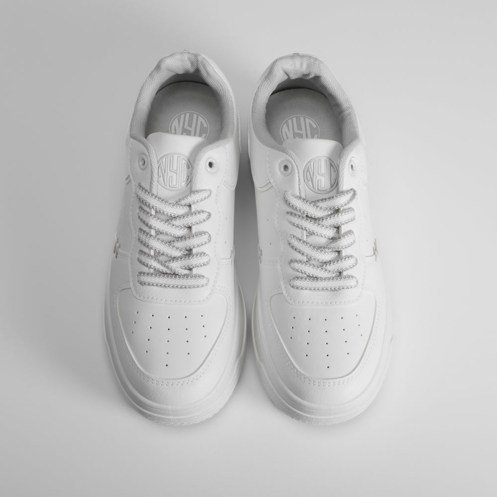 Deportiva plataforma básica blanca NYC