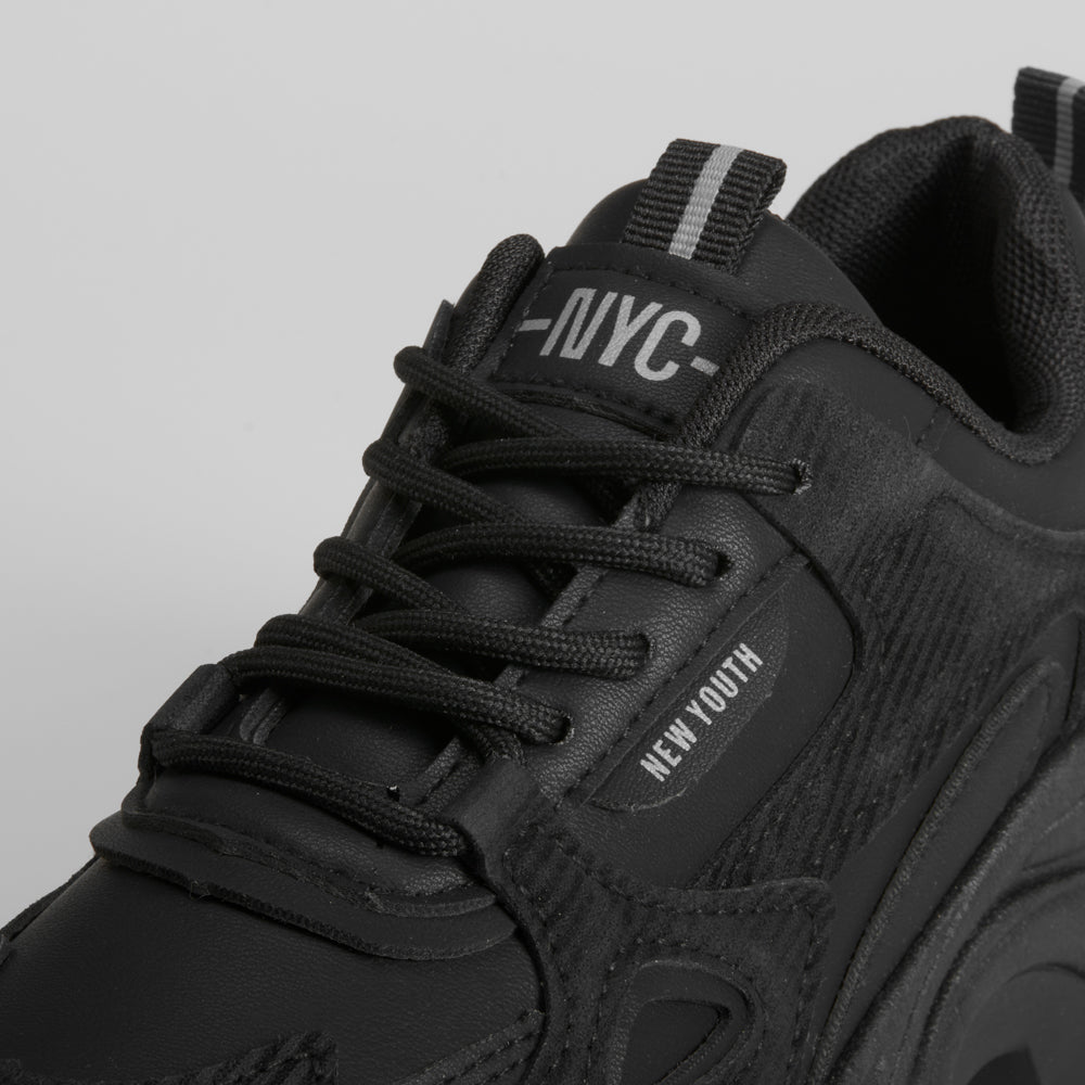 Deportiva plataforma chunky negra NYC