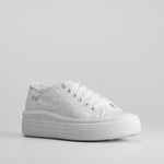 Zapatilla lona bordada plataforma NYC