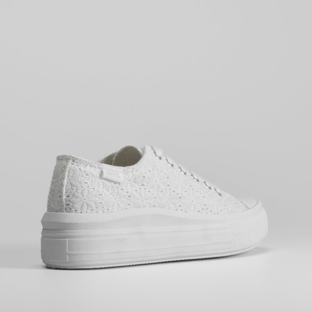 Zapatilla lona bordada plataforma NYC