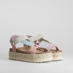 Sandalia bio con plataforma multicolor NYC