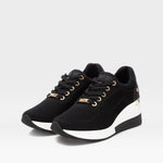 Deportiva cuña mesh negra XTI