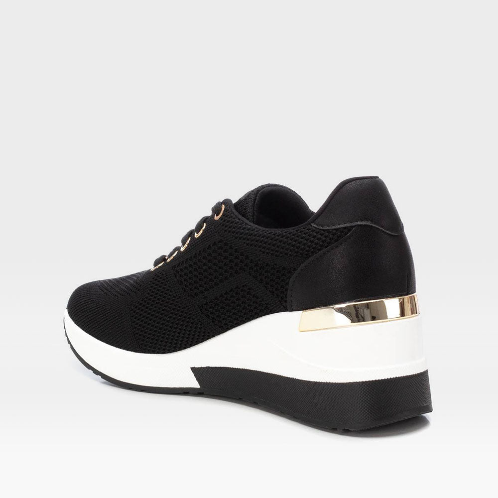 Deportiva cuña mesh negra XTI