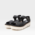 Sandalia cuña baja negra XTI