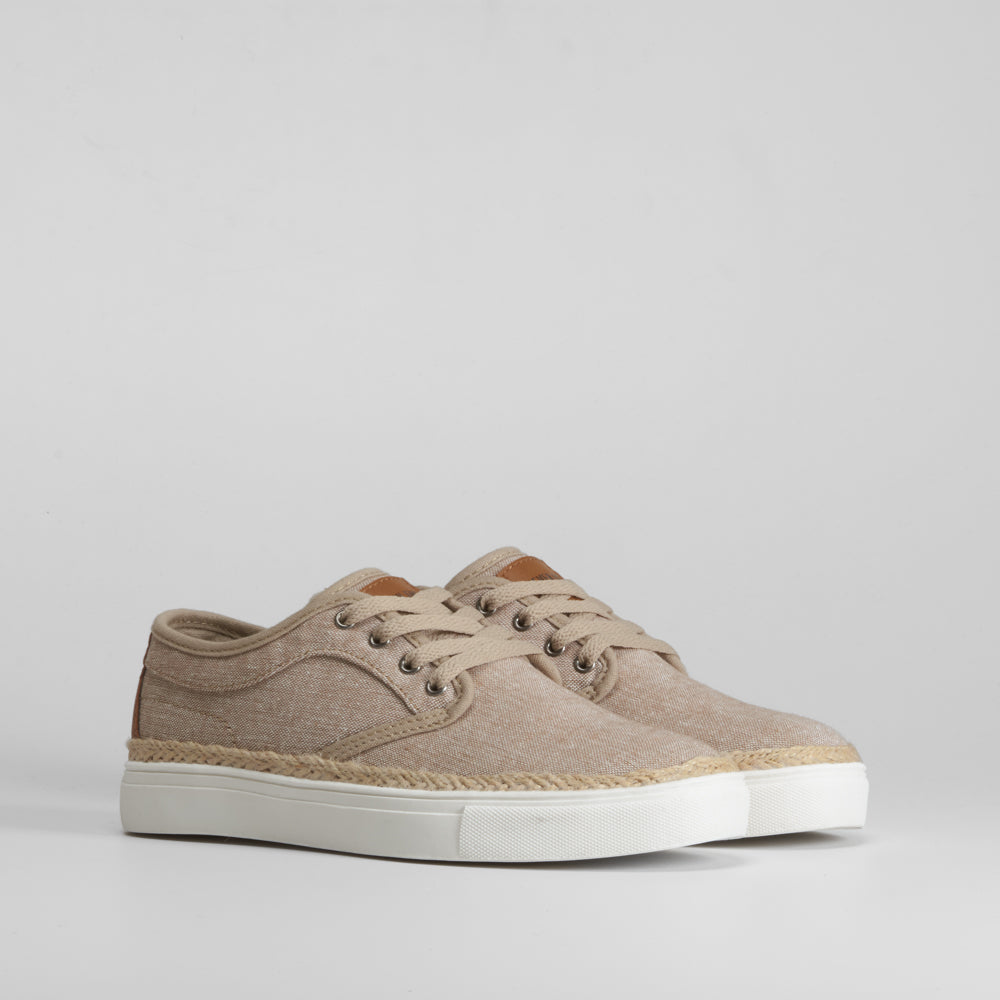 Blucher de lona beige SEVEN FIVE