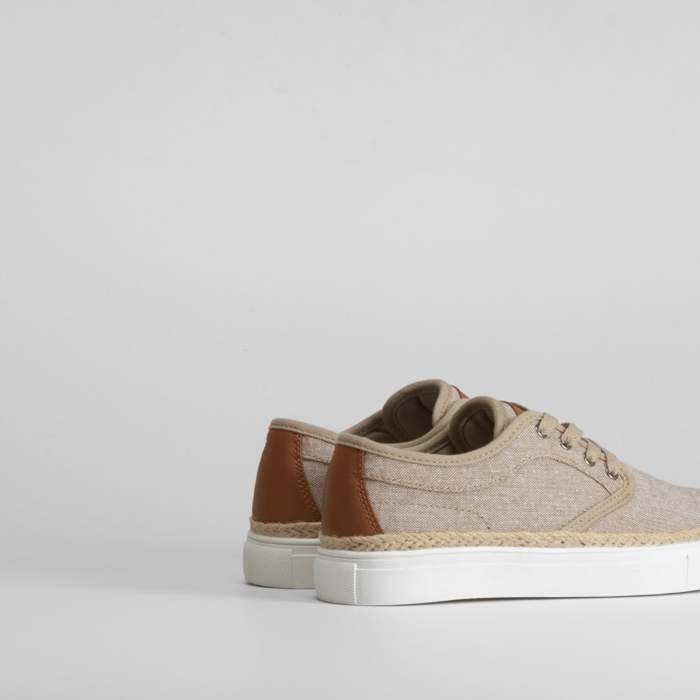 Blucher de lona beige SEVEN FIVE