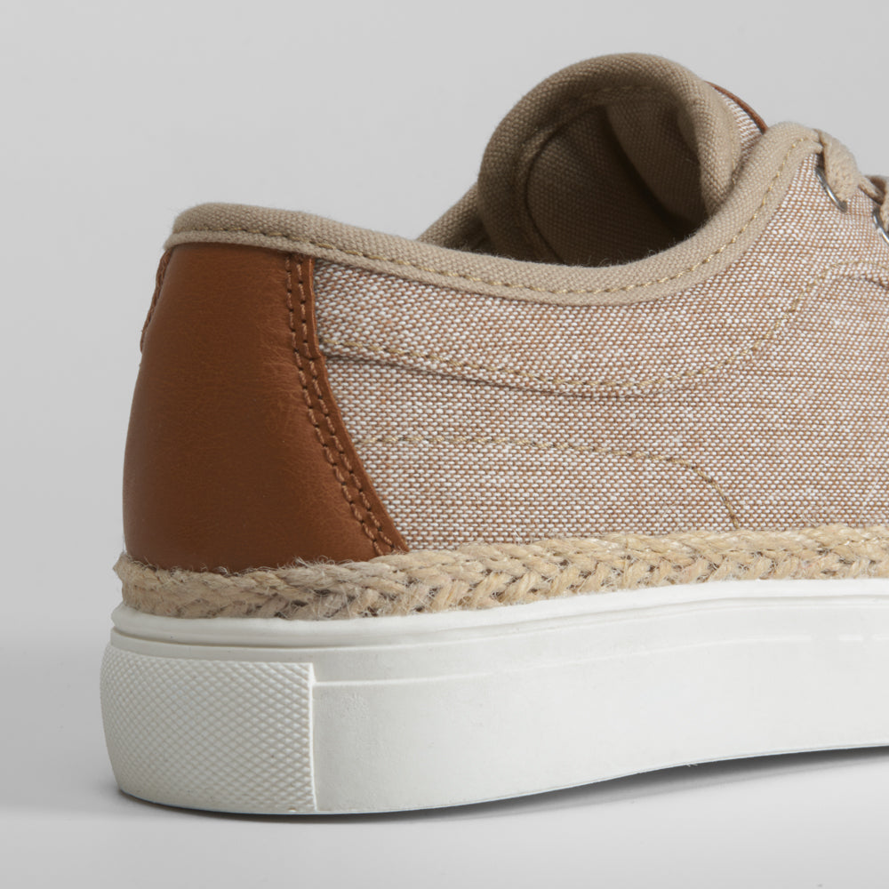 Blucher de lona beige SEVEN FIVE