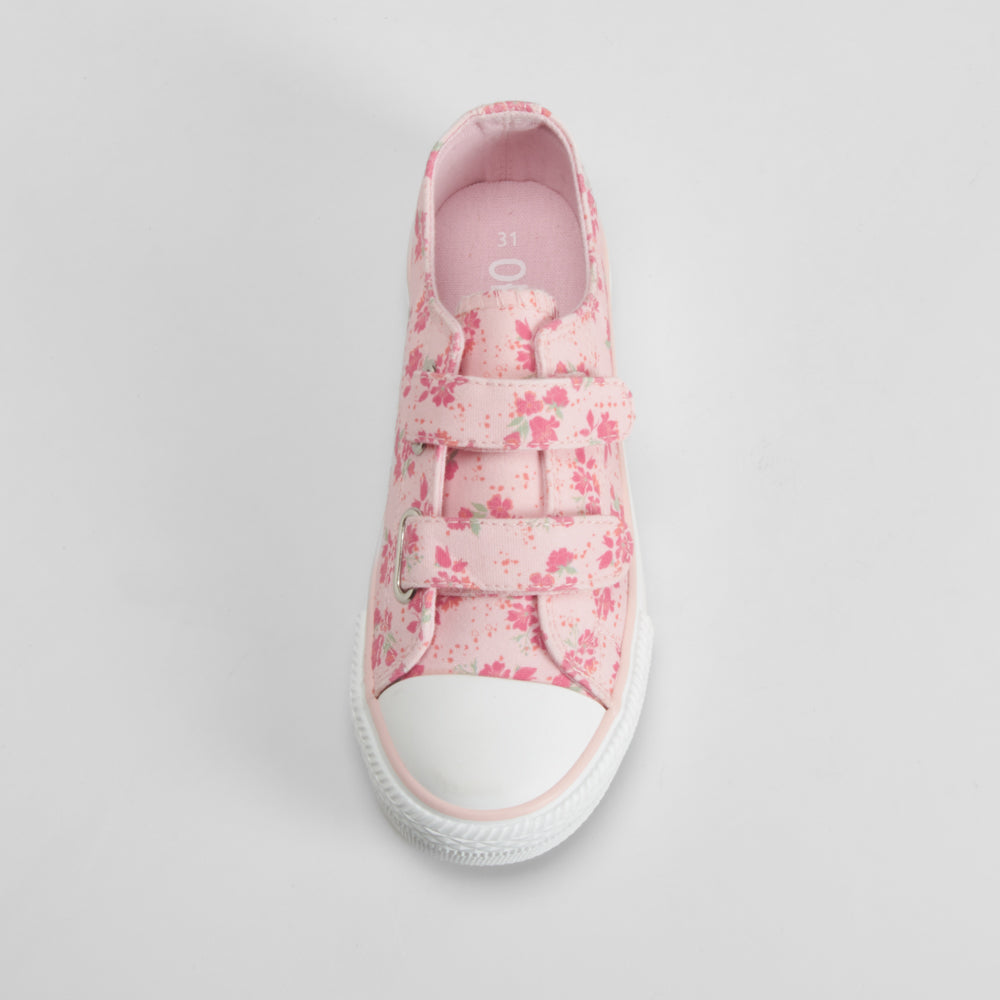 Zapatilla puntera lona flores rosa OH GIRL