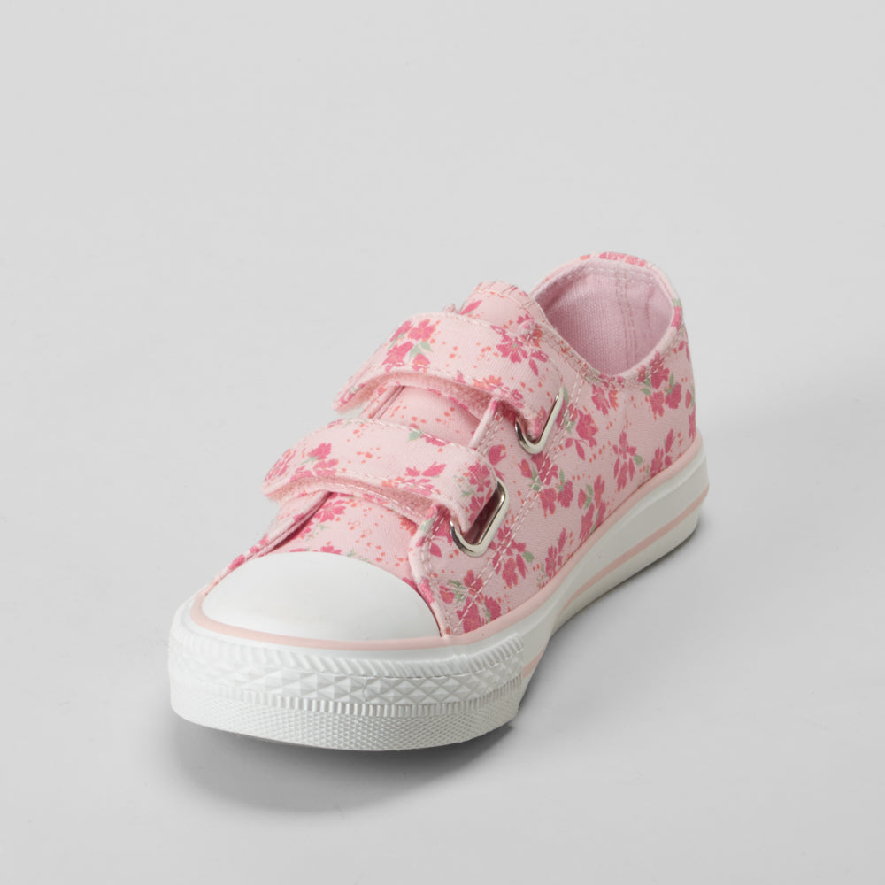 Zapatilla puntera lona flores rosa OH GIRL