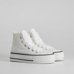 Zapatilla lona alta blanca plataforma OH GIRL