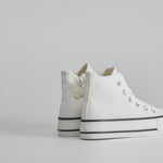 Zapatilla lona alta blanca plataforma OH GIRL