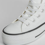 Zapatilla lona alta blanca plataforma OH GIRL