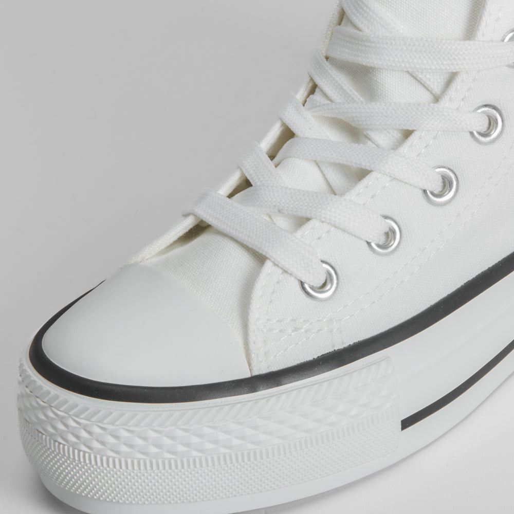 Zapatilla lona alta blanca plataforma OH GIRL