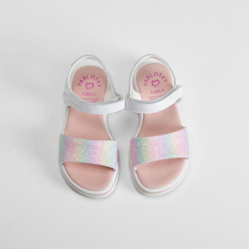 Sandalia multicolor glitter PABLOSKY