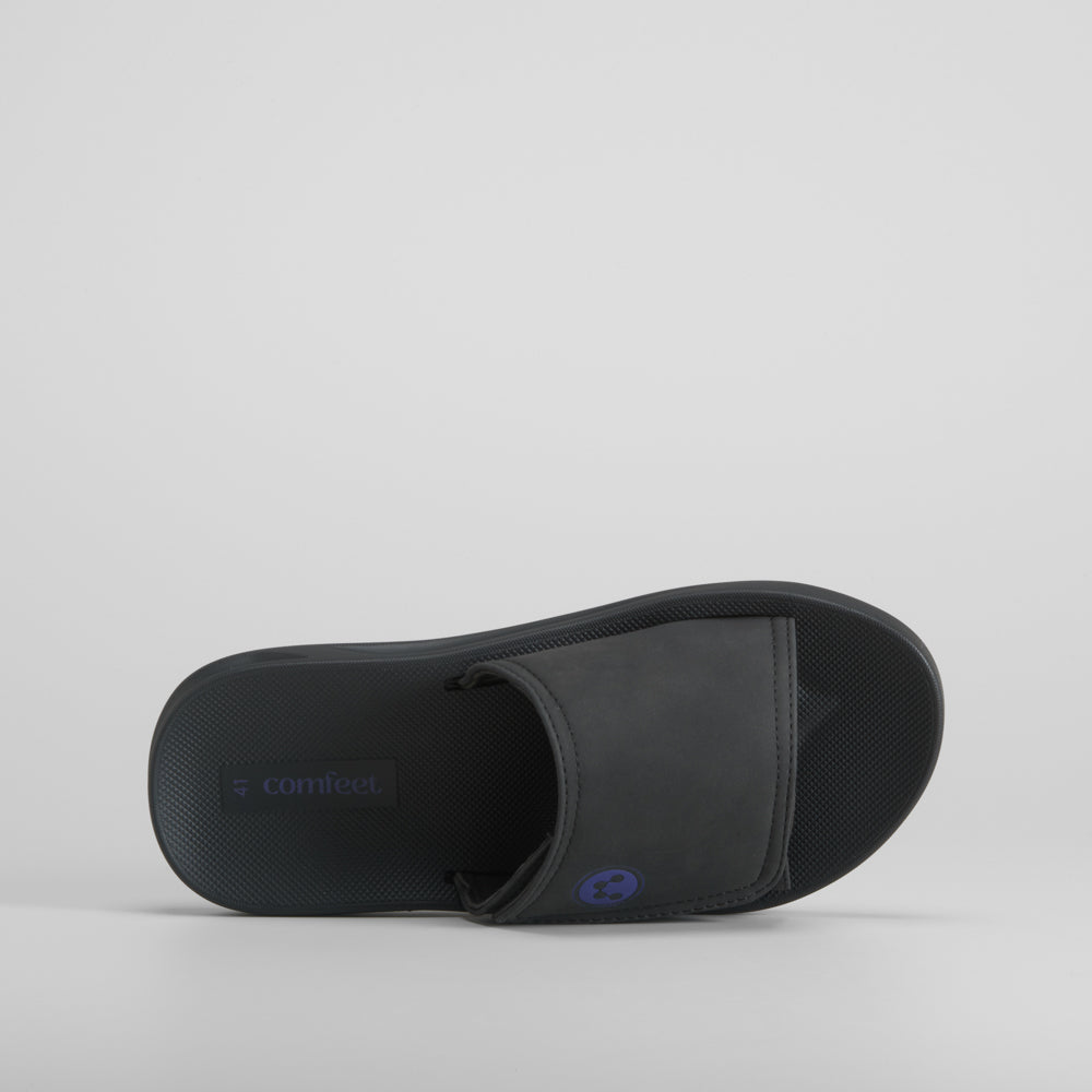 Chancla piscina negra velcro COMFEET