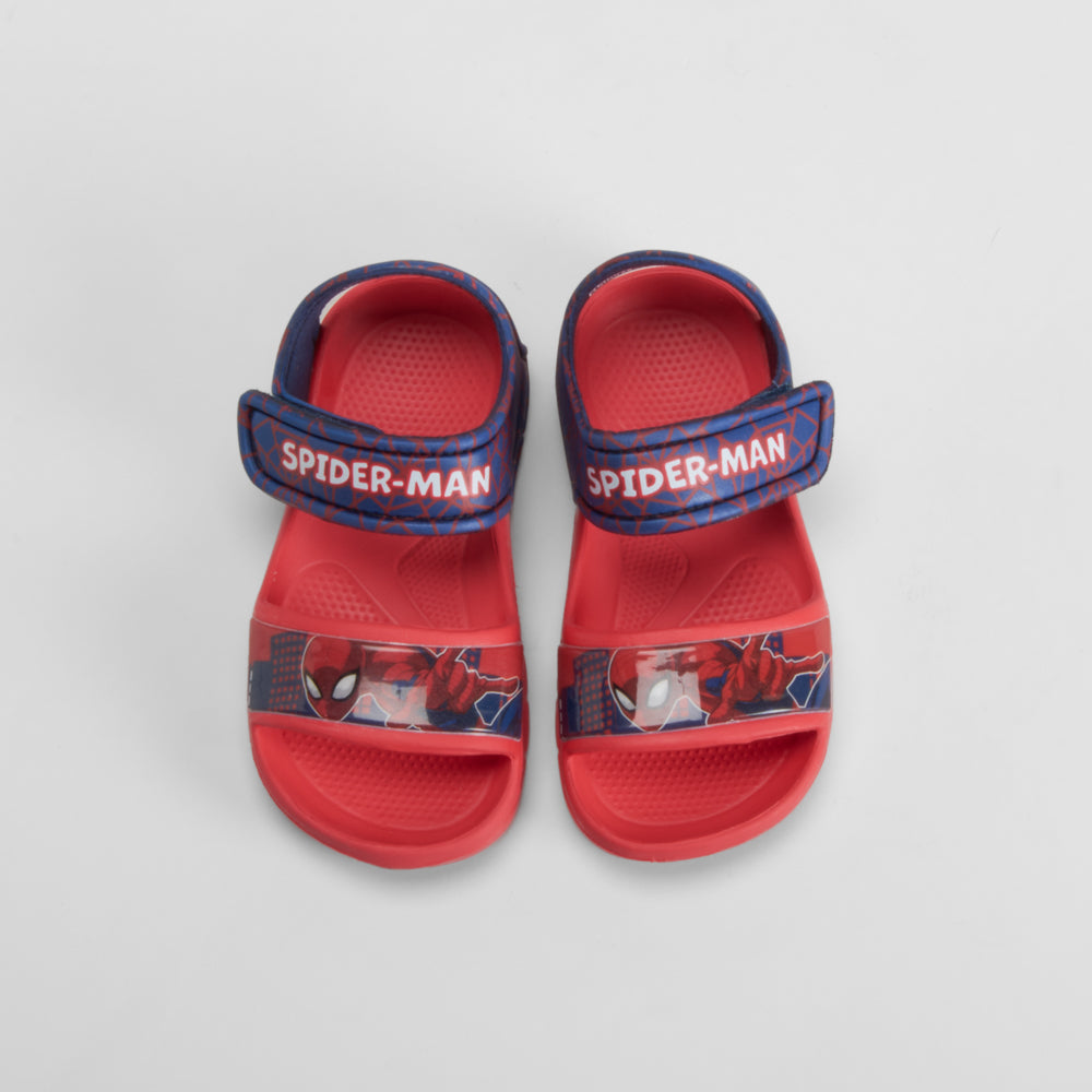 Sandalia playa velcro rojo azul SPIDERMAN