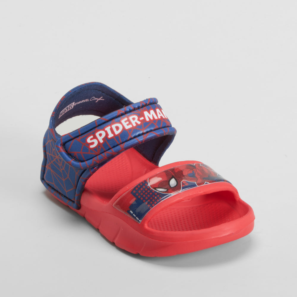 Sandalia playa velcro rojo azul SPIDERMAN