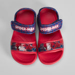 Sandalia playa velcro rojo azul SPIDERMAN
