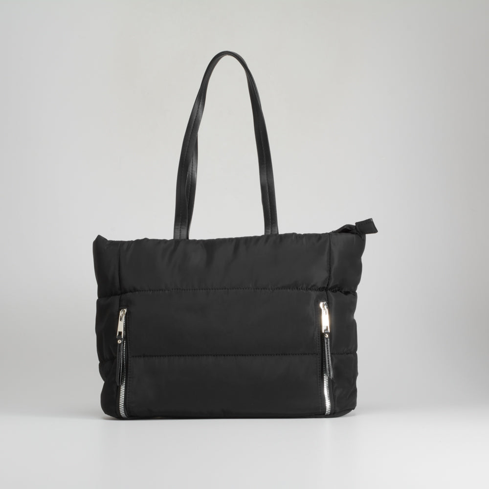 Shopper acolchado con cremalleras NYC