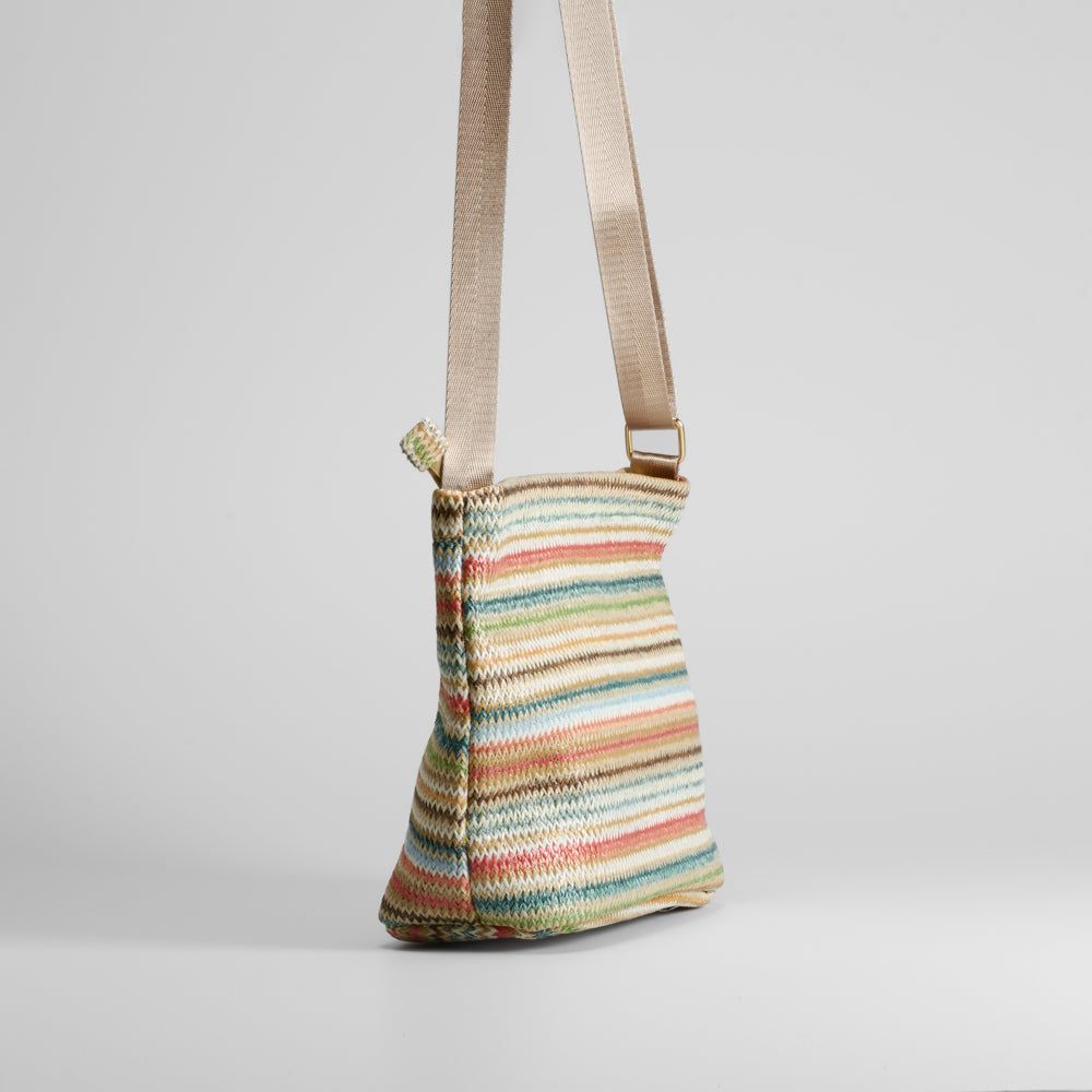 Bandolera rafia rayas multi PICCOLA PIU