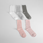 Pack 5x calcetines largos trama corazón mujer