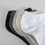 Pack x5 calcetines invisibles topos de colores muj
