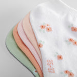 Pack 5x calcetines cortos flores print mujer