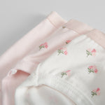 Pack de tres braguitas de niña flores