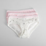 Pack de tres braguitas de niña estrellas