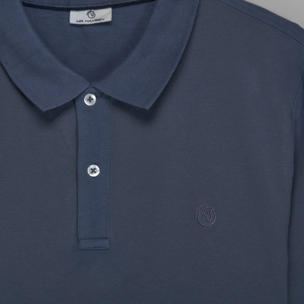 Polo azul botones MR HANSEN