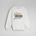 Sudadera blanca leopardo NYC