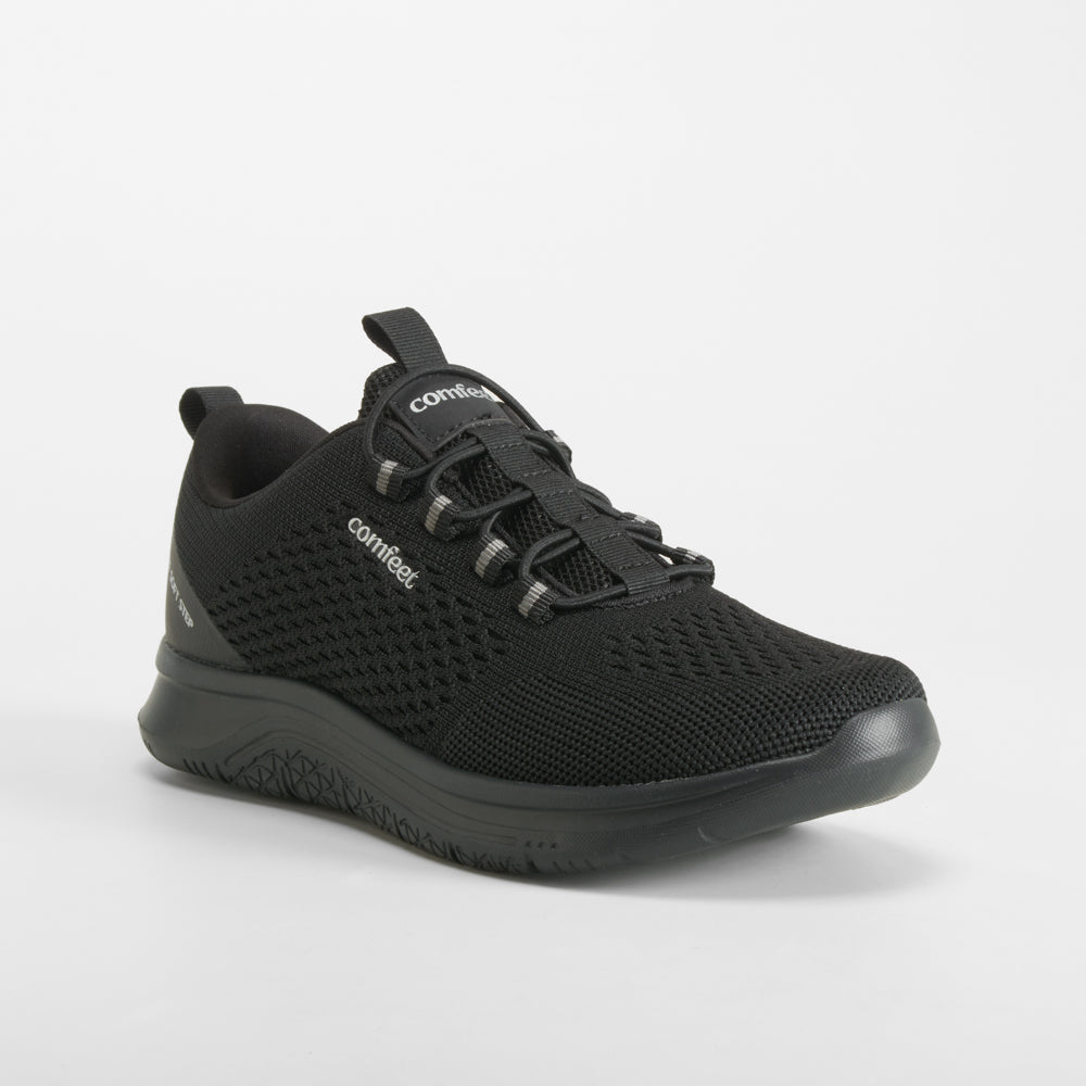 Deportiva walking elásticos negro COMFEET