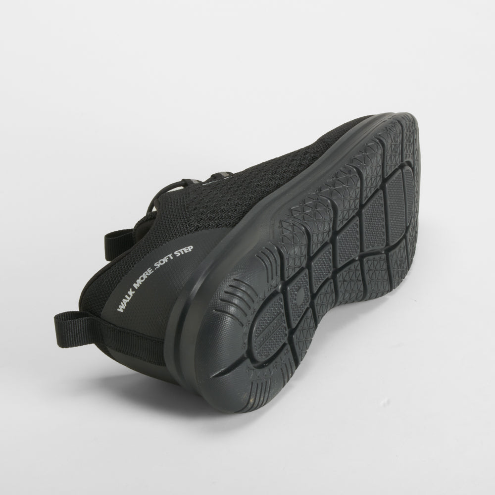 Deportiva walking elásticos negro COMFEET
