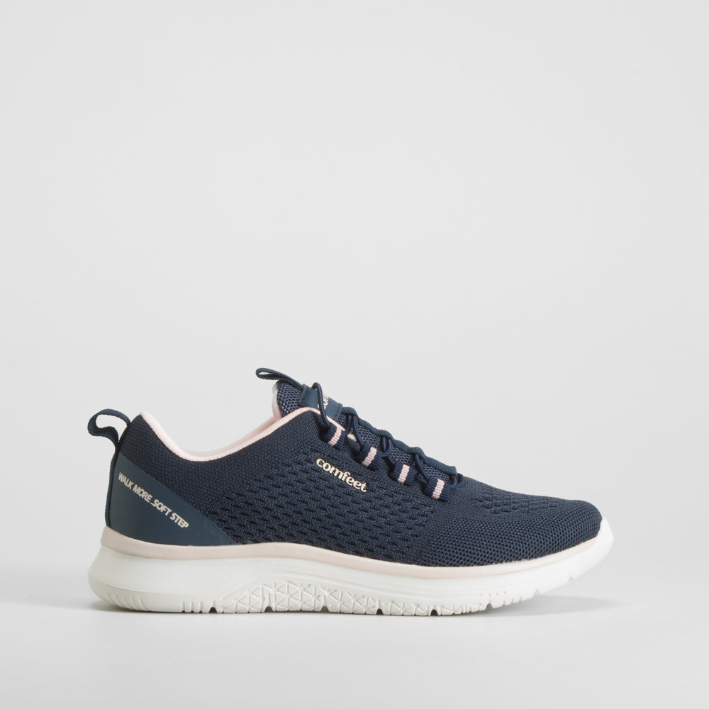 Deportiva walking elásticos azul COMFEET