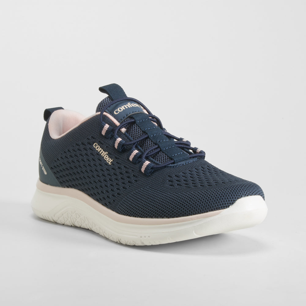 Deportiva walking elásticos azul COMFEET