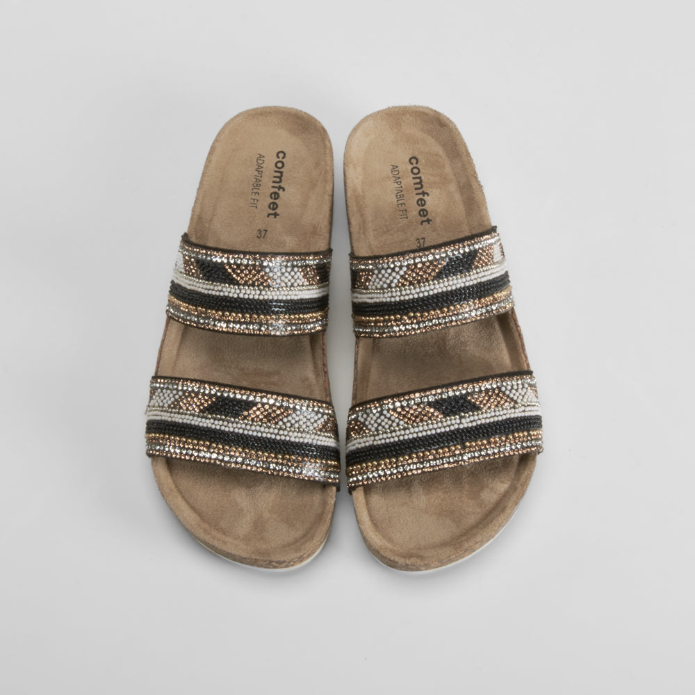 Sandalia bio brillos destalonada COMFEET