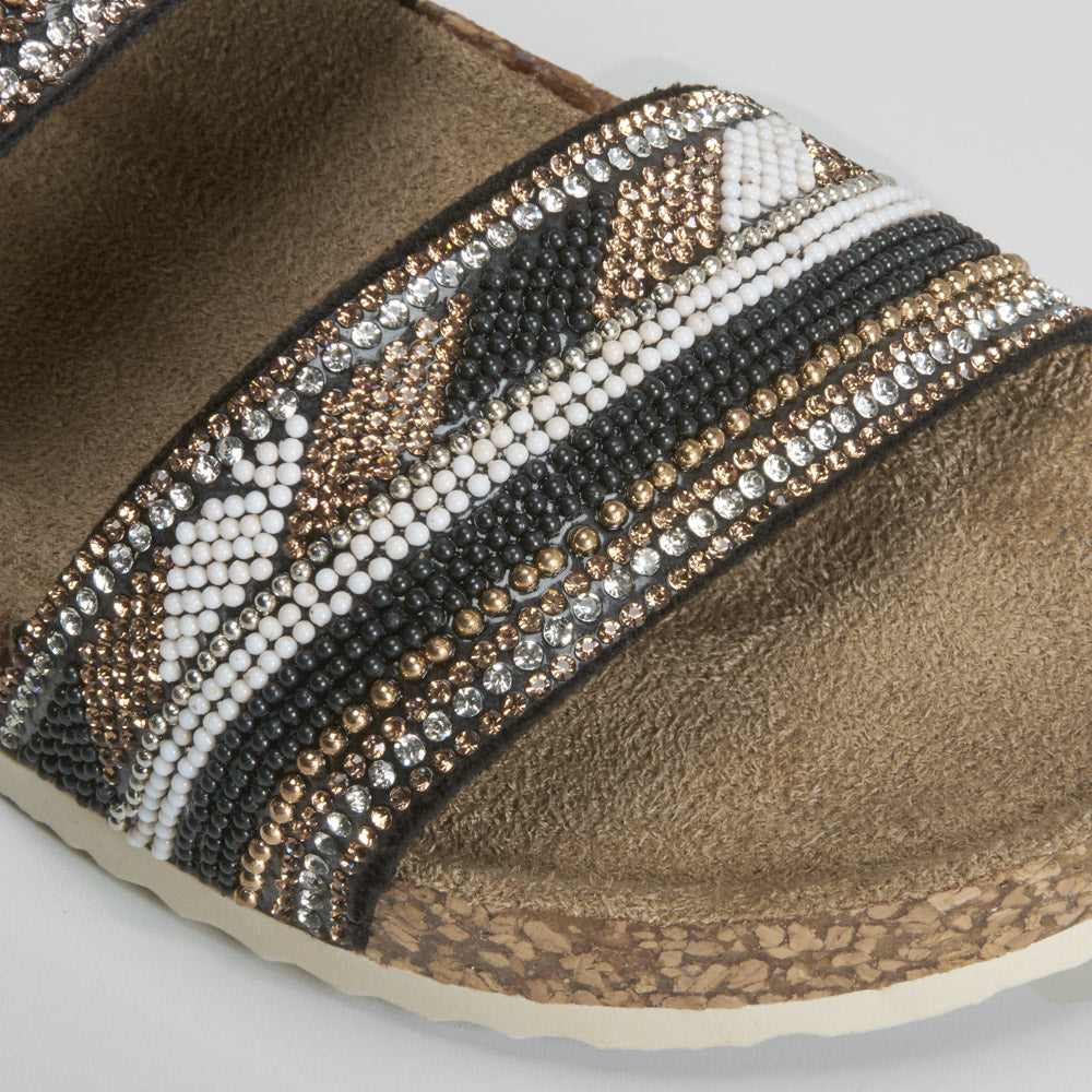 Sandalia bio brillos destalonada COMFEET